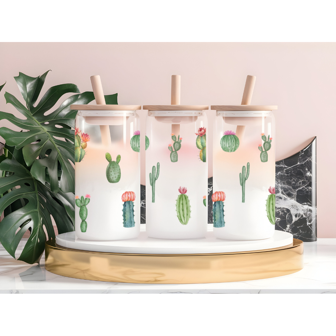 Cactus Can Glass Cups