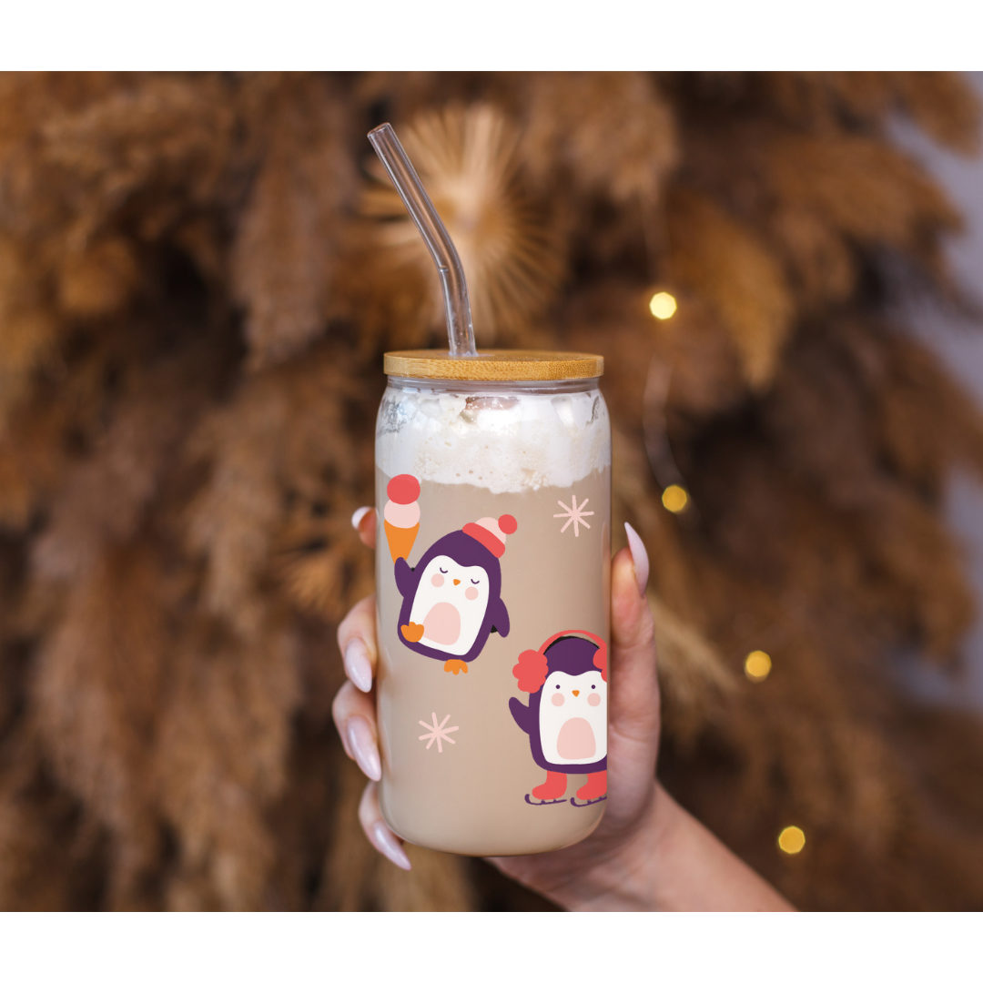 Christmas Themed Can Glass Cups