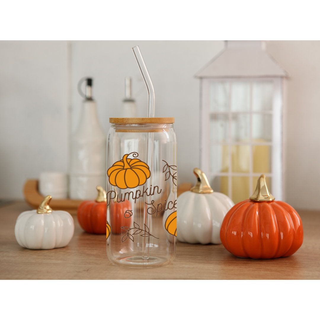 Pumpkin Spice Beer Can Glass