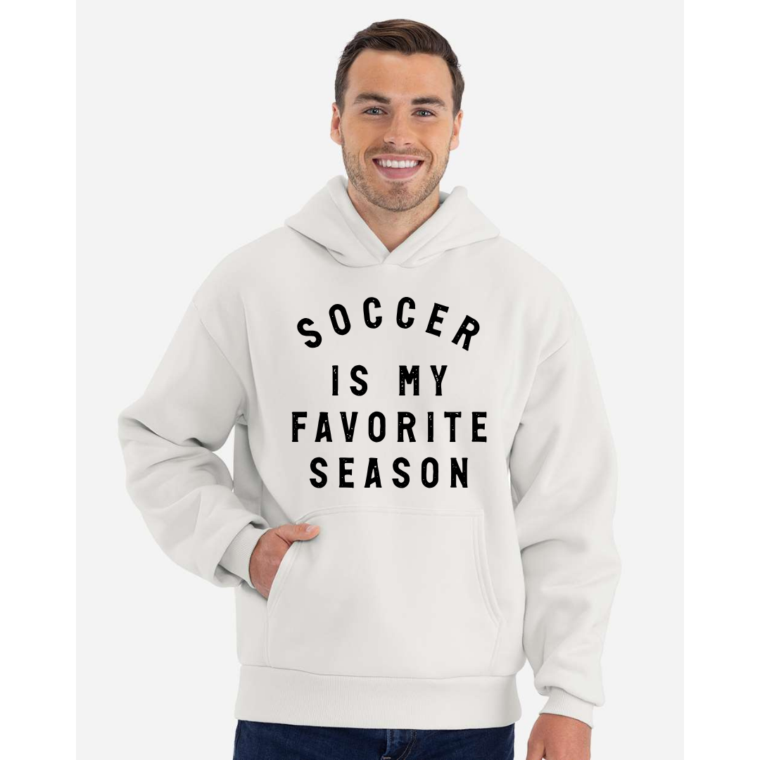 Soccer Is My Favorite Season Heavyweight Hoodie
