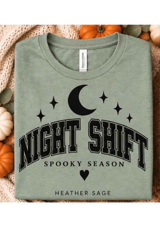 Night Shift | Spooky Season - Screen Printed Tee
