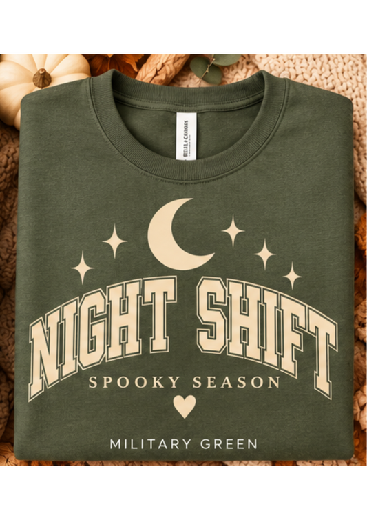 Night Shift - Screen Printed Crewneck