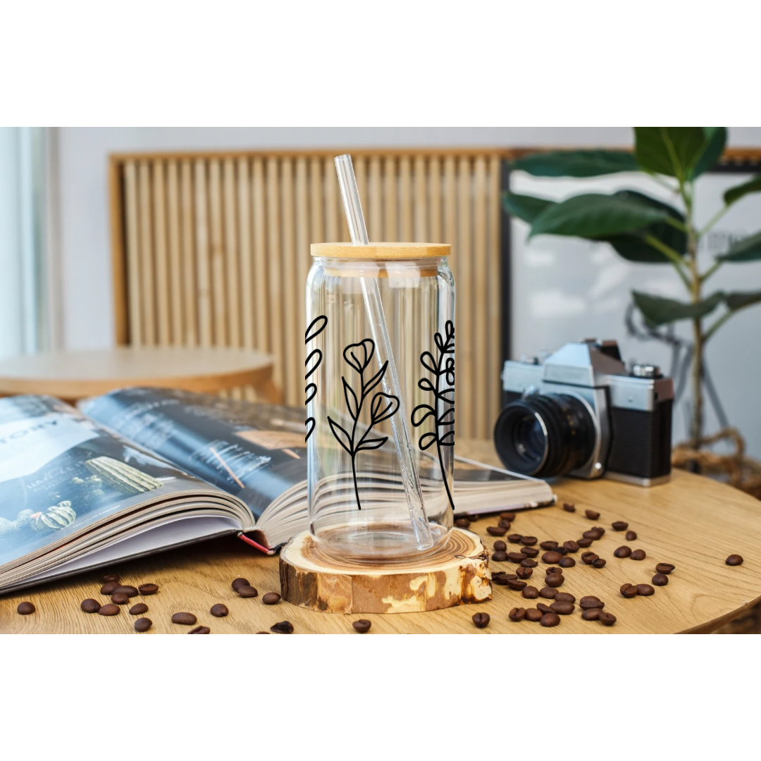 Wildflower Can Glass Cup