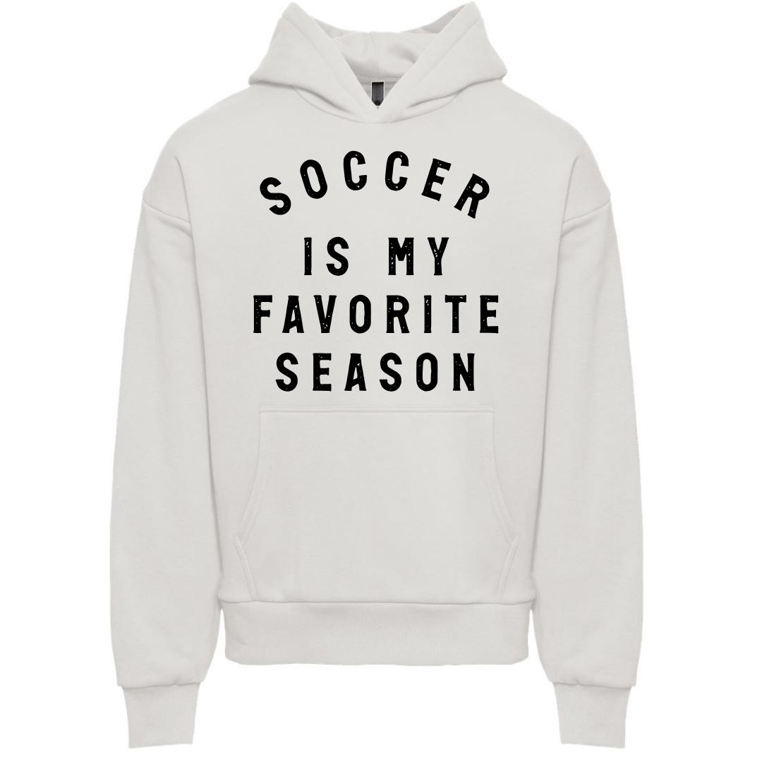 Soccer Is My Favorite Season Heavyweight Hoodie