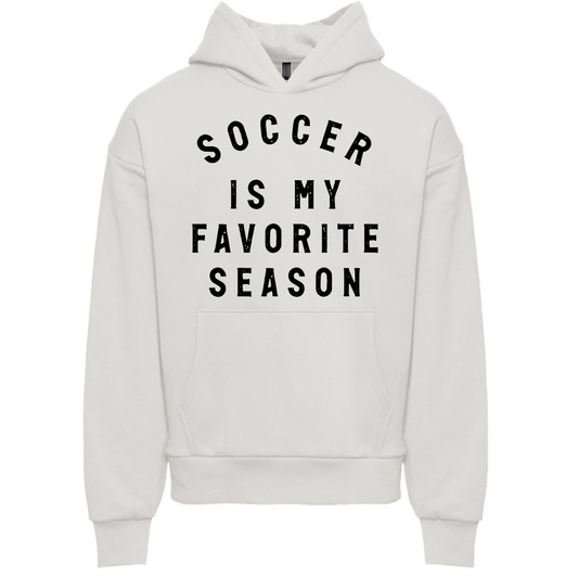 Soccer Is My Favorite Season Heavyweight Hoodie