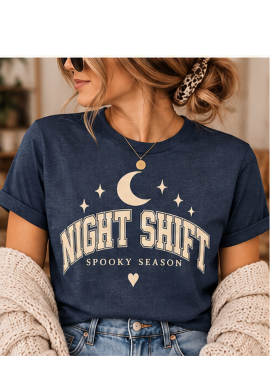 Night Shift | Spooky Season - Screen Printed Tee