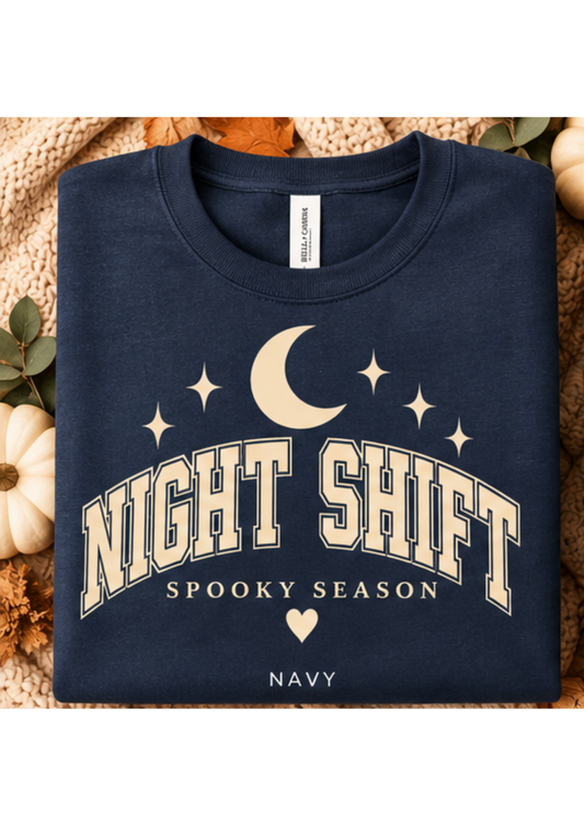Night Shift - Screen Printed Crewneck
