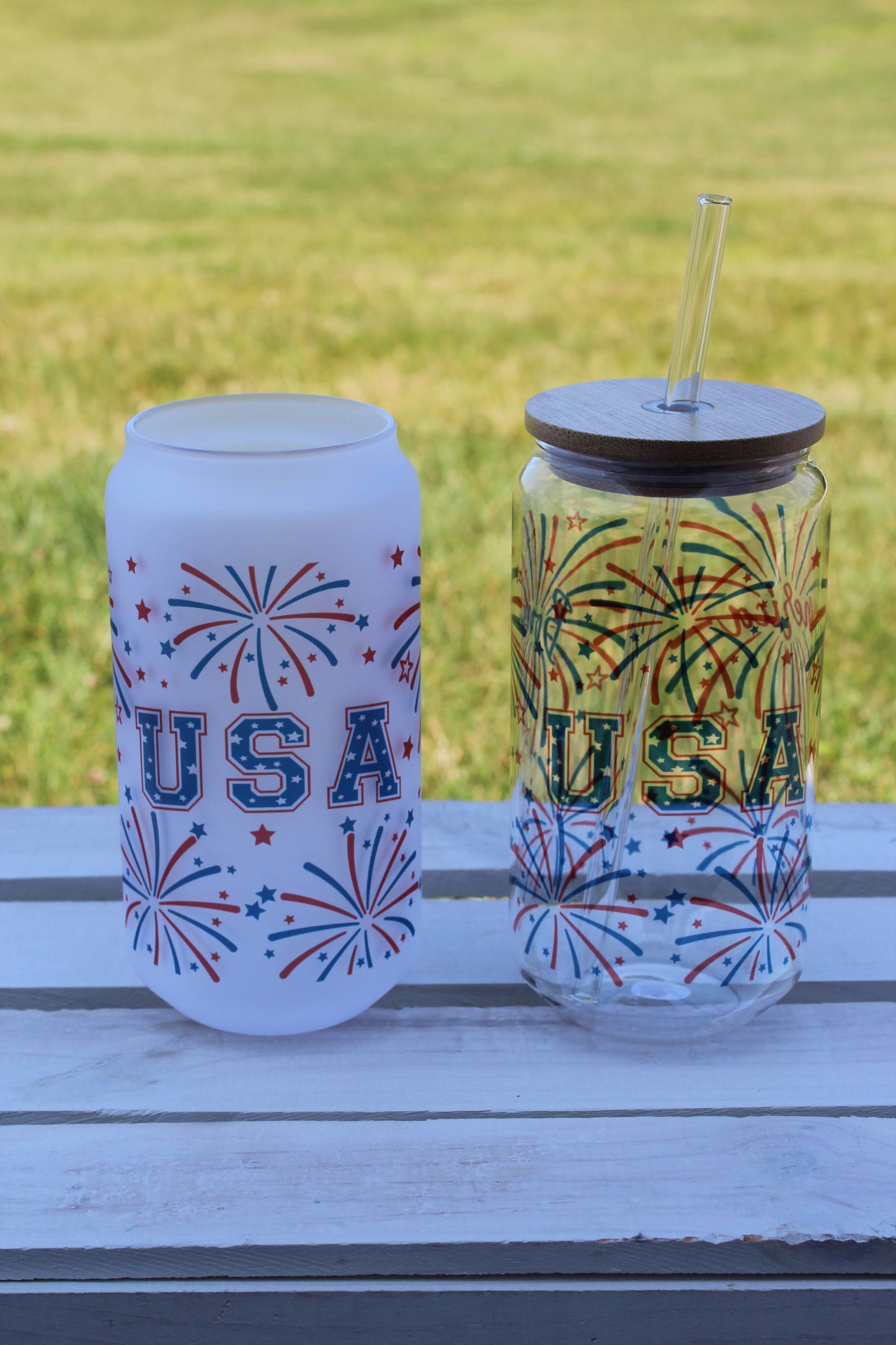 USA Can Glass Cups