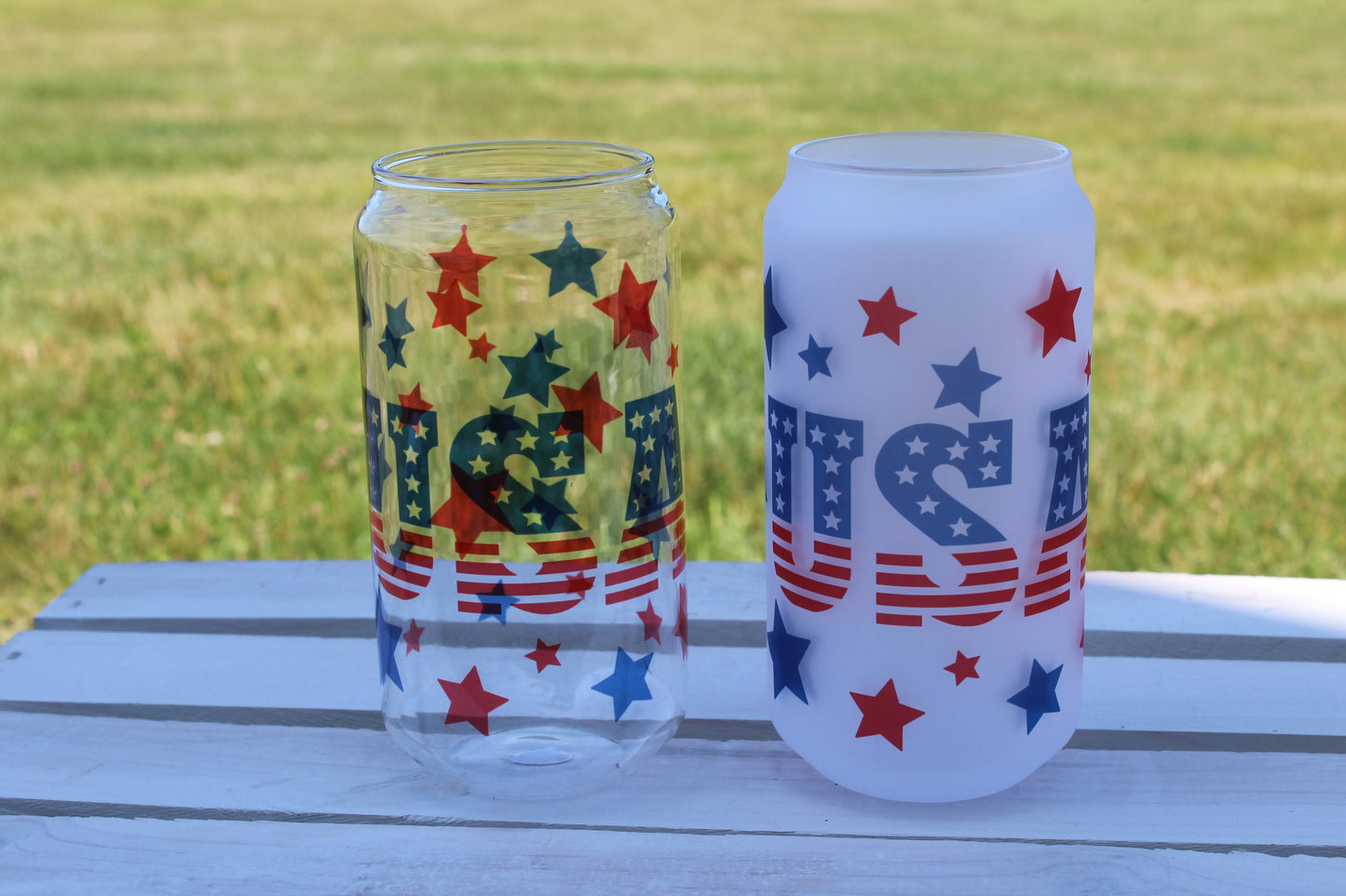 USA Can Glass Cups