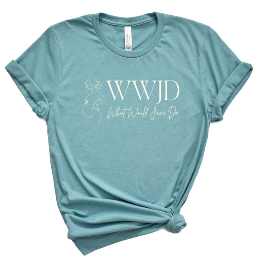 WWJD Retirement Tee for MMC Perinatal Units