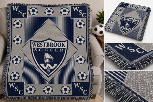 Westbrook Soccer Club Woven Throw Blanket